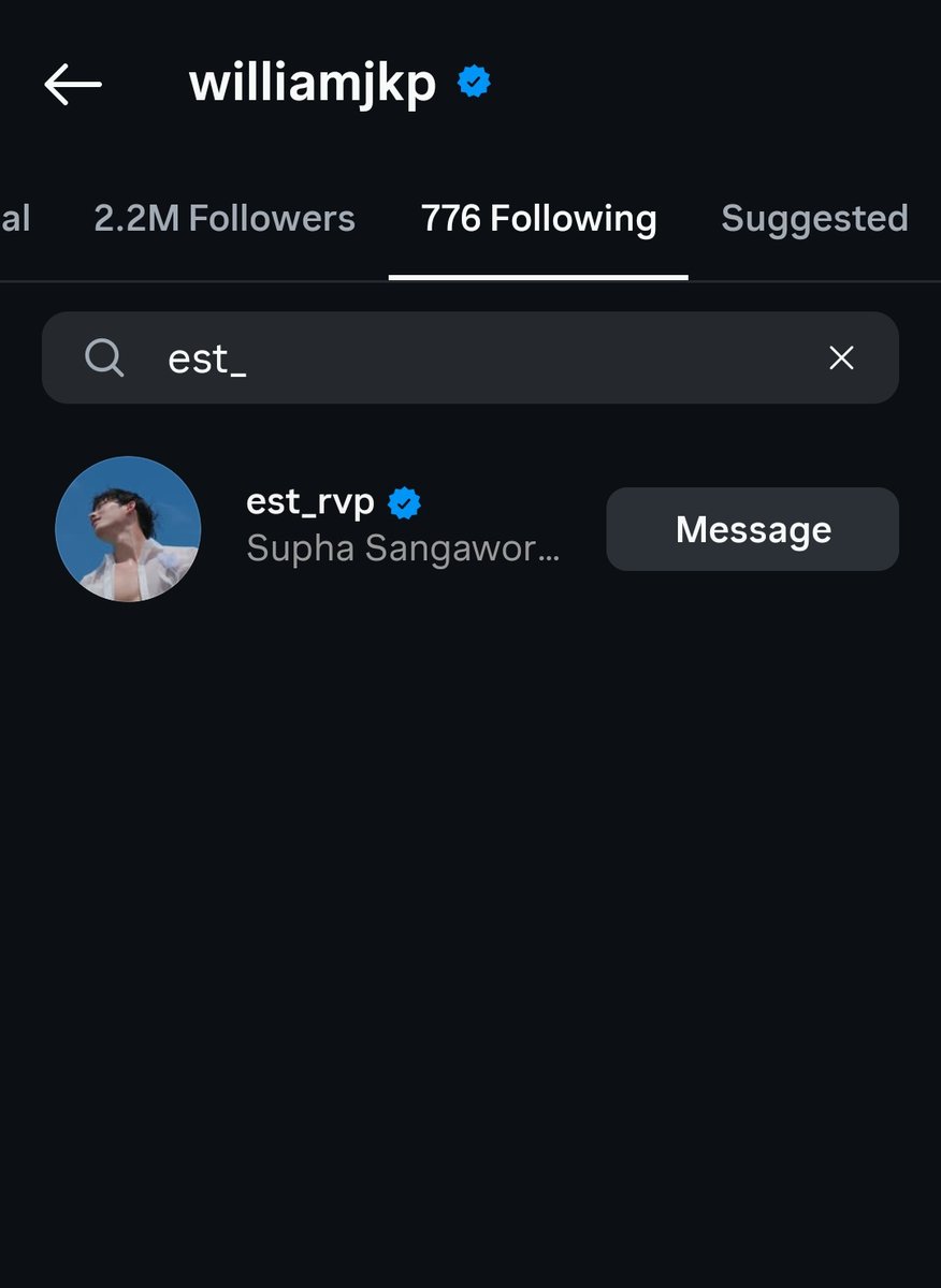 willesthope's tweet image. Oh my god I can't believe this y'all 😭
William from LYKN and National Swimmer Est Supha are following each other on Instagram. 😭😭
Do they know each other? Are they friends? What's going on?? 👀