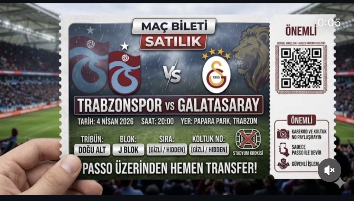 Gişe fiyatından Doğu Tribünü satılık bilet. 
#trabzonspor
#trabzonsporgalatasaray
<a href="/Trabzonspor/">Trabzonspor</a> @2agustos1967_23 <a href="/zokoranntekmesi/">ZT</a>