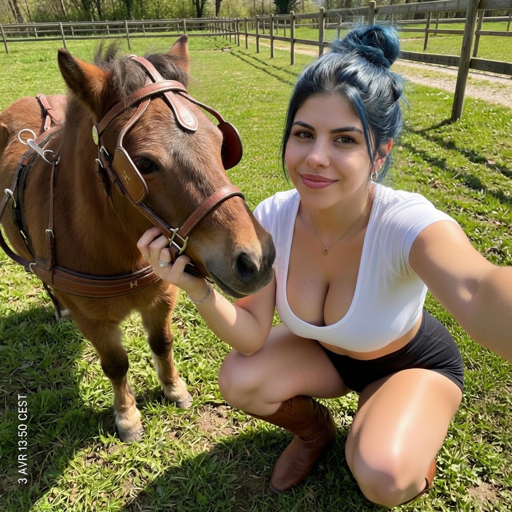 Crypto_Queen131's tweet photo. 🐴💙 This pony literally stole my heart today… and the photo too! 😭❤️

Blue hair + little pony = the most dangerous combo in the world?

RT if you’re obsessed with animals + colorful vibes ✨

 Comment your favorite animal 👀

#PonyLove #BlueHairVibes #CuteButDangerous #AnimalLover #FYP