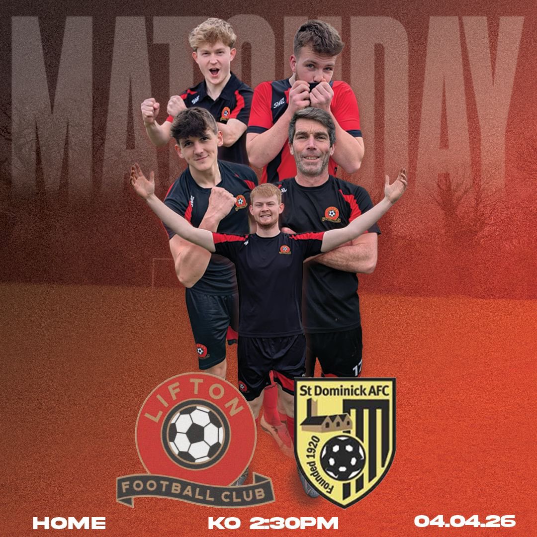 LiftonFc's tweet photo. MATCHDAY 🔴⚫

Lifton FC vs St Dominick

🏠 Home
⏰ 2:30PM

Let’s get after it 👊

Up the Lifton 🔴⚫

@devoncornwallfc @swsportsnews @PLsportsnews @Cornishfootball https://t.co/474myyJ4J3
