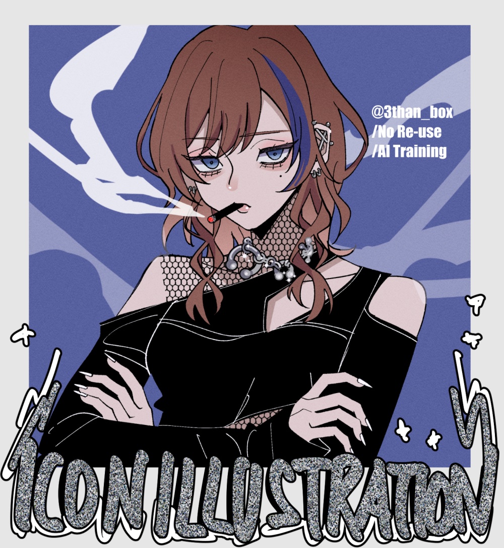 3than_box's tweet photo. ✦𝗜𝗰𝗼𝗻 𝗜𝗹𝗹𝘂𝘀𝘁𝗿𝗮𝘁𝗶𝗼𝗻

ダークでエッジのある雰囲気を意識して、チョーカーや衣装をデザインしました🖤⛓️
Designed with a dark, edgy vibe.

#CommissionedArt #commission  #有償依頼 https://t.co/im1LQYsfAx