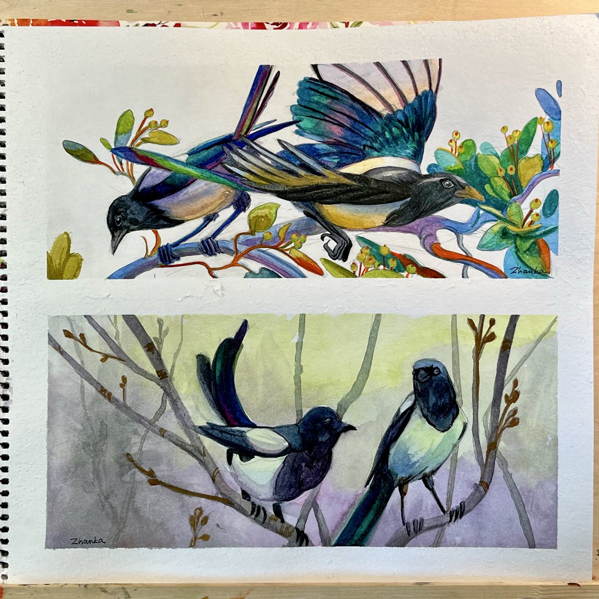 zhanking_art's tweet photo. birbin' away https://t.co/CuUDikCa6f