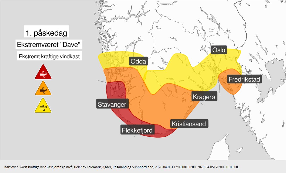 StormGeoWeather's tweet photo. Vinden er kraftigere inn over sørlige deler av Østlandet søndag med full storm i Østfold og svært kraftige vindkast. Farevarselet er oppjustert til oransje for dette området: https://t.co/eGcsByIQU2