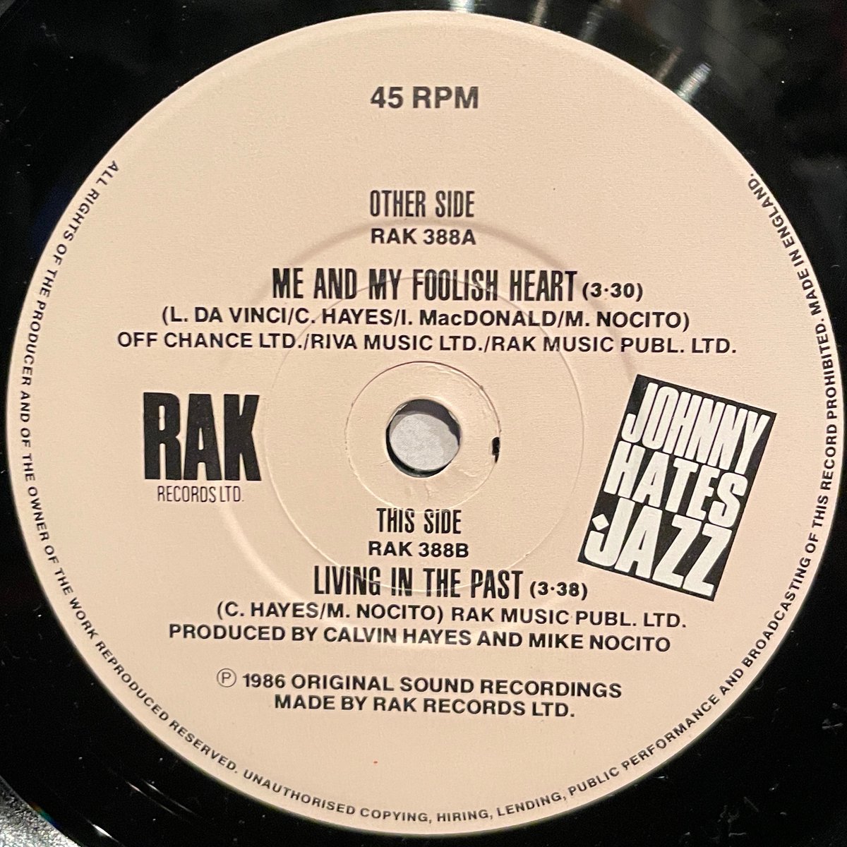 MILEHIGHCLUB202's tweet photo. ほな7いこか
JOHNNY HATES JAZZ / Me And My Foolish Heart [’85 RAK --- RAK 388]
#johnnyhatesjazz #MeAndMyFoolishHeart #ClarkDatchler #CalvinHayes #MikeNocito #TurnBackTheClock #listeningbar #vinylbar #musicbar #レコードバー #ミュージックバー #mhc04042026
https://t.co/WgmOjEAzZS https://t.co/Gve1KHmi8L