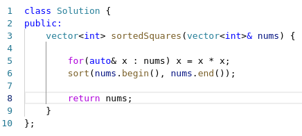 tadakirem's tweet photo. Estava resolvendo o problema 977 do Leetcode: Squares of a Sorted Array, nada muito difícil, você só precisa iterar sobre os elementos, elevar ao quadrado, salvar e ordenar em ordem crescente.

Inclusive essa foi minha solução, mas aí veio o Follow Up! Você consegue resolver em O(n)?

Mas o que é O(n)?