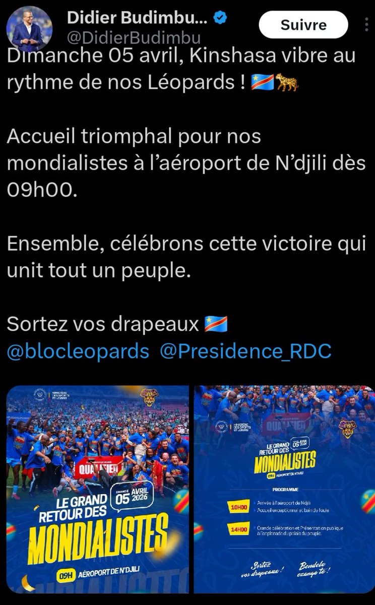 Rodrigue ramazani tweet media