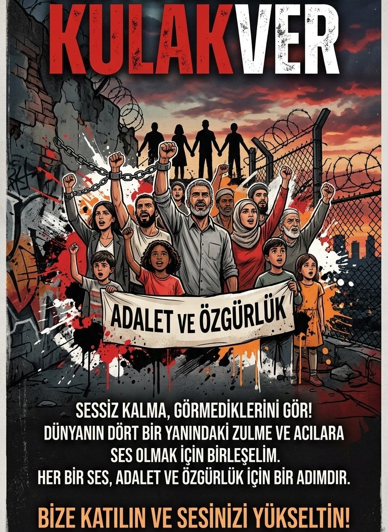Hak ve Adalet için Tag çalışması.
04.04.2026

🕘 SAAT:
🇹🇷 21:00 (Türkiye)
🇪🇺 20:00 (Avrupa)  
🇺🇸 14:00 (New York)