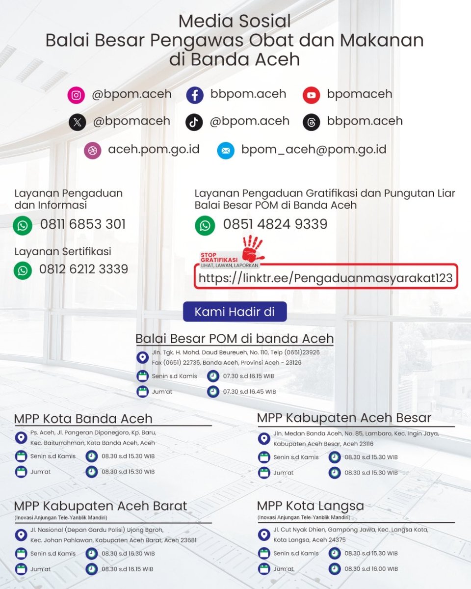 Balai Besar POM di Banda Aceh tweet media
