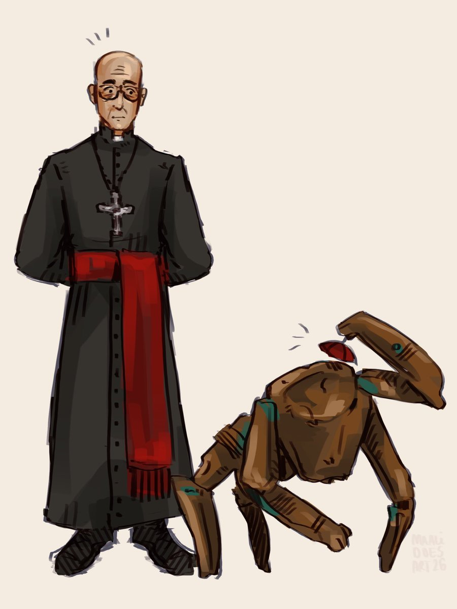 maalidoesart's tweet image. duo of the century #conclave #projecthailmary