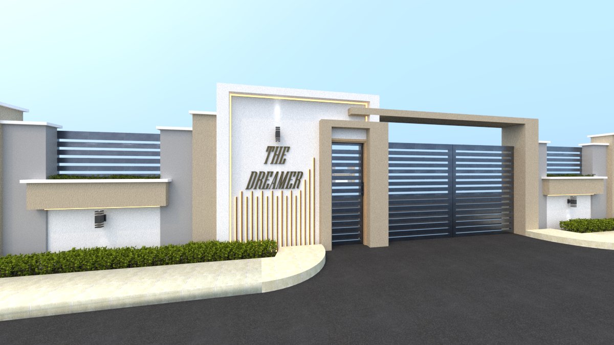 Muzzyflex's tweet photo. Great design lives in the details.
​A look at "The Dreamer" entrance where warm lighting meets cool industrial textures. A perfect balance of security and sophistication.
​Would you want this for your next project? 
​#RealEstateDevelopment #ModernArchitecture #GateDesign https://t.co/40x8gBxbo7