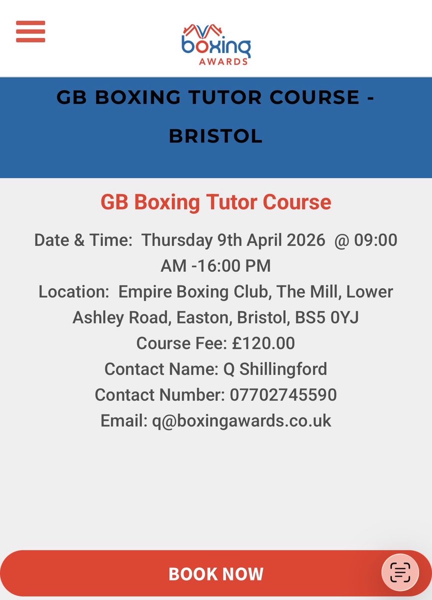 BoxingAwards's tweet photo. I will be running a Boxing Tutor Course in #bristol To book on go to https://t.co/nHdQnS2dpE @BristolUni @Bristol @BristolLive @bristol247 #dontthinkyoucanknowyoucan 👊🏾💥 https://t.co/76oH4PYp8H