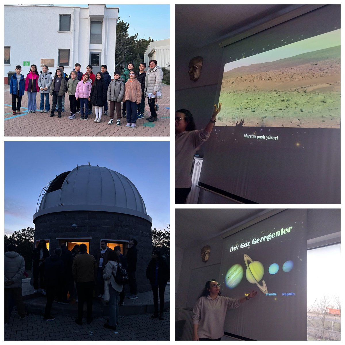 YBilsem's tweet photo. Öğretmenimiz Yurdagül ÖNDER ÖZ öğrencileri ile A.Ü Kreiken Rasathanesi'ne gezi düzenledi
Gezi kapsamında Rasathane çalışanı Astronomlar tarafından, uzay, gök cisimleri, gezegenler, yıldızlar konuları hakkinda bilgi aldılar
@MebOrgm @Murat4Kucukali @T_Kurtbeyoglu @MemYenimahalle https://t.co/3zQDS1iMdl