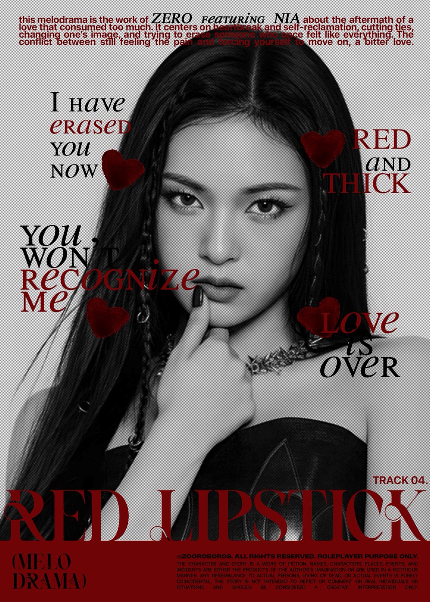 ㅤ

ㅤTHE   4TH   ZERO’s   (𝗠𝗘𝗟𝗢𝗗𝗥𝗔𝗠𝗔),
ㅤnow   introducing   the    main    cast
ㅤ███████ ㅤ [ 𝗡𝗜𝗔 ]  ㅤ███████
ㅤthe title of the play is 𝗥͟𝗘͟𝗗͟ 𝗟͟𝗜͟𝗣͟𝗦͟𝗧͟𝗜͟𝗖͟𝗞
ㅤ
ㅤ