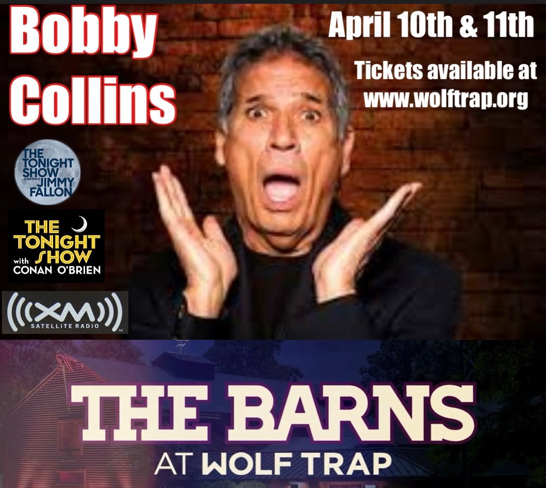 bobbycollins's tweet photo. Hey #viennava I will be performing at The Barns at Wolftrap on Friday April 10th and Saturday April 11th.  We have a lot to talk about so don’t miss these shows and let’s have some fun!!!
#bobbycollins #bobbycollinscomedian #virginia #share https://t.co/7t74AHwKdq