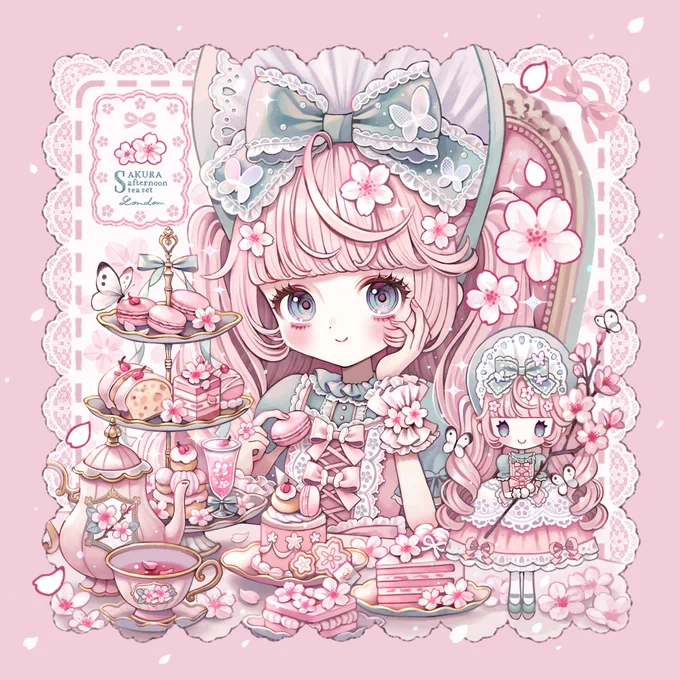 Sakura Afternoon tea set