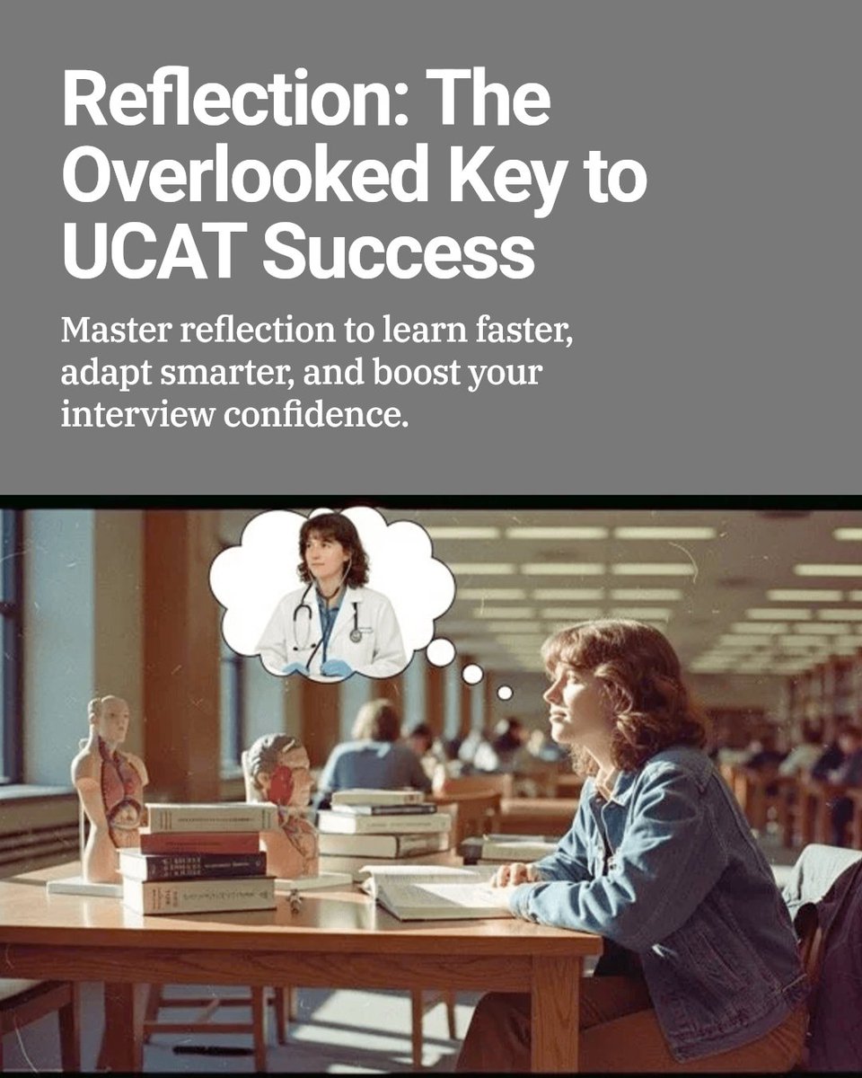 mannan_gp's tweet image. What's the one skill you're overlooking? UCAT success and interview confidence both hinge on mastering reflection. This skill helps you learn from practice, adapt quickly, and present your best self. Don't just prepare—prepare smart. #UCAT #MedicalSchoolUK #FutureDoctor