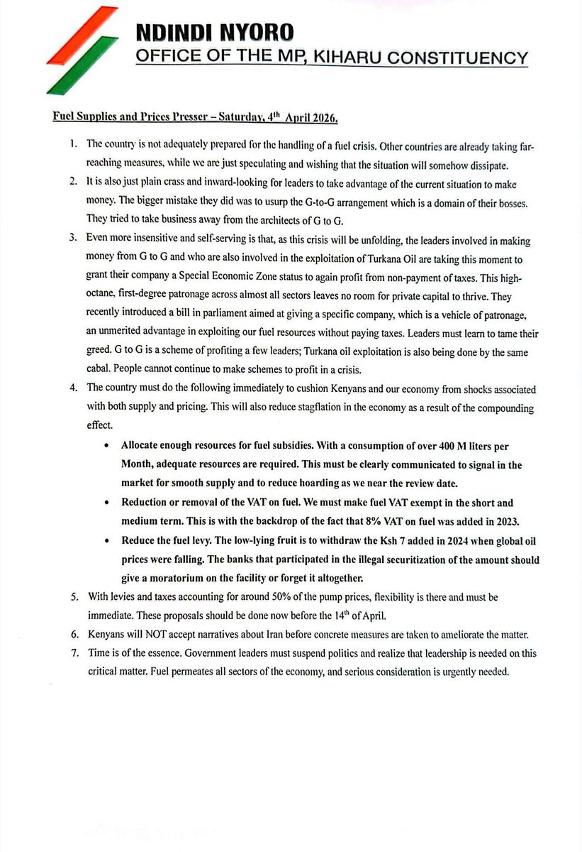 Ndindi Nyoro tweet media