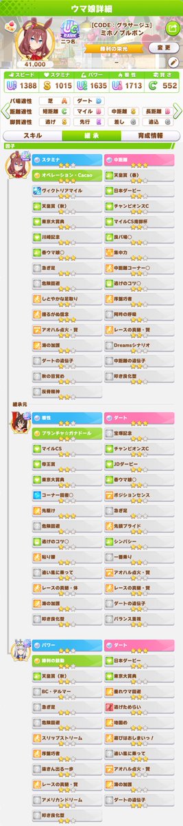 CHALDERAX_BDO's tweet photo. 因子更新しました
4月チャンミ逃げ祖用色々置きました
太鼓リッキー、クリトプロ、バレブルボンです

阿吽の呼吸、危険回避、アオハル賢など及第点にはなってると思います

よければどうぞ

ID: 841374000

#ウマ娘
#ウマ娘フレンド募集
#ウマ娘フォロワー募集 https://t.co/TENmafUi0A