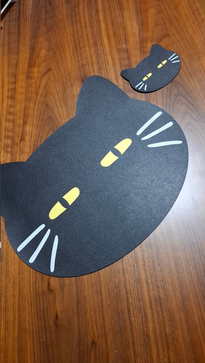 今日も早々と半目👀で
爆睡のあたち😪💣💤
ランチョンマット&amp;コースターに
ニマニマしてるママ😍