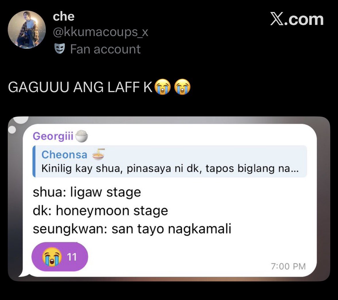 georgixcris's tweet photo. @kkumacoups_x @kkumacoups_x from simula ng tour na toh to encore ako na-feature HAHAHA FULL CIRCLE MOMENT https://t.co/iDbhJ1fVkH