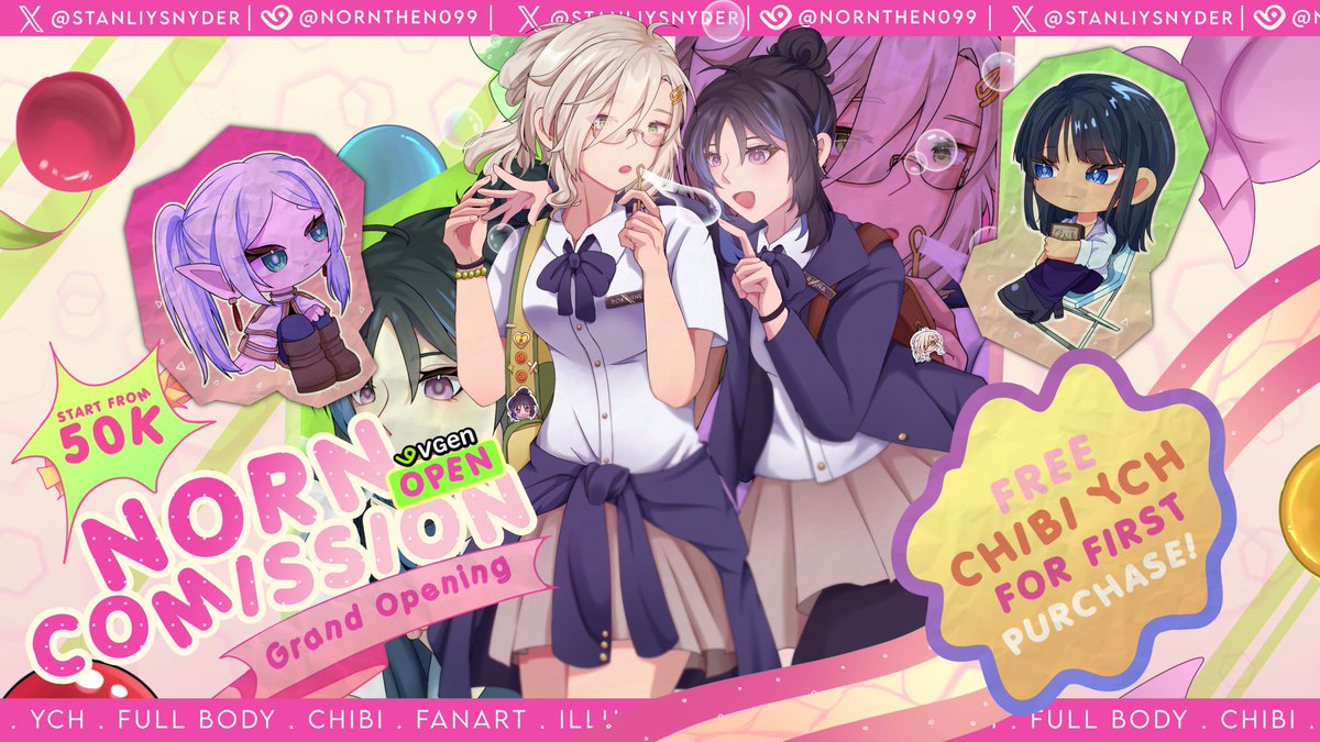 stanliysnyder's tweet image. [ LIKE N REPOST ARE APPRECIATE!! ]

OPEN COMISSION FOR LOCAL AND INTER! 
Hai guys, aku open comission untuk 7 slot dulu yaa✨ Bisa scroll kebawah dikit jika tertarik untuk comission di akuu! Mention me after dm yeah!

#opencomission #zonauang #comission #vgencomission