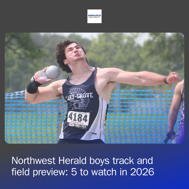 nwherald's tweet photo. The boys track and field season starts this week. Here are five athletes to watch this season in the Northwest Herald area. https://t.co/IHuX7FFRq9