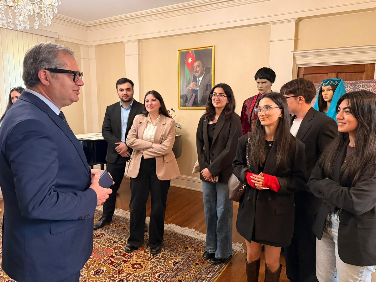 Proudly met impressive group of 🇦🇿 students from Karabakh University <a href="/karabakheduaz/">Qarabağ Universiteti - Karabakh University</a> Baku State University <a href="/BakDovl/">Baku State University</a> &amp; ADA University <a href="/ADAUniversity/">ADA University</a> , who successfully represented 🇦🇿 at Philip C. Jessup International Law Moot Court Competition in Washington, D.C. 🇺🇸