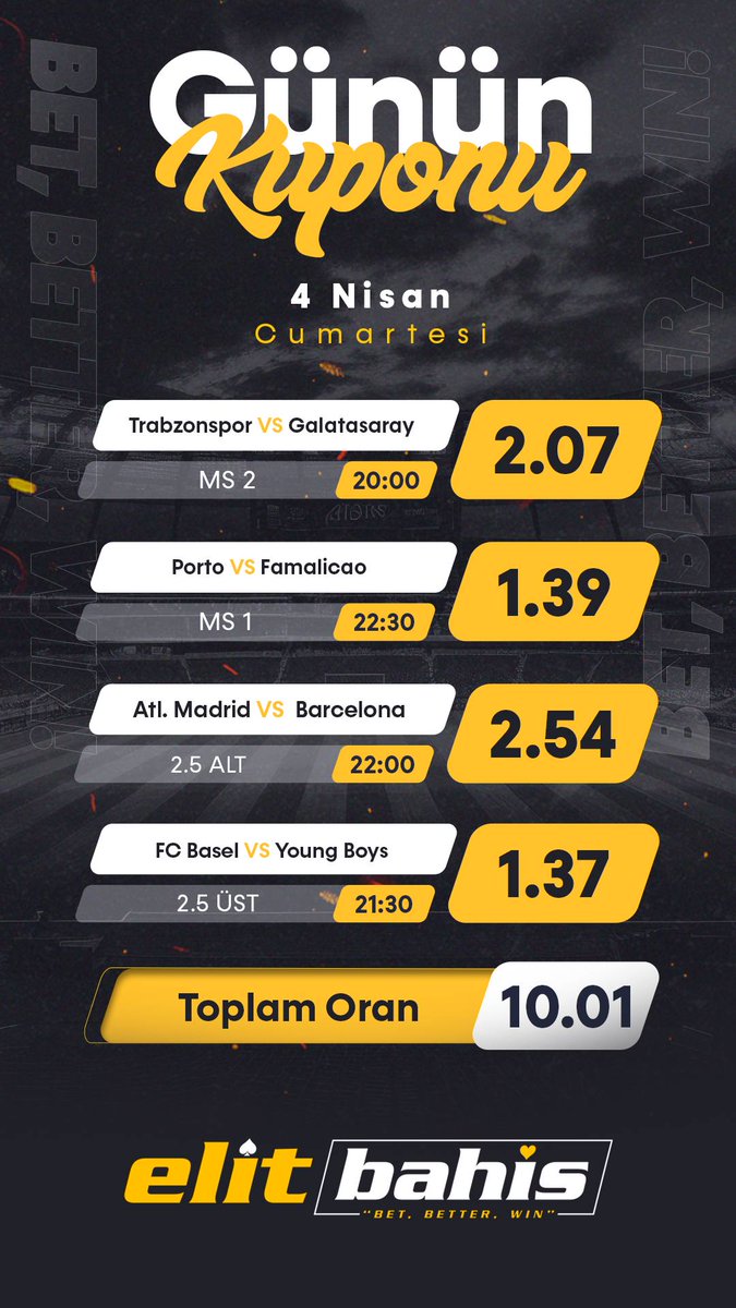 ELİTBAHİS'DEN GÜNÜN KUPONU SİZLERLE
🔥 Elitbahis’te yatırımını yap, ELİTCLASS ayrıcalığını anında kazan! Spor ve casinoda avantaj seninle.

➡️ 500–999 TL yatırıma → 500 TL ELİTCLASS
➡️ 1.000 TL ve üzeri yatırıma → 1.000 TL ELİTCLASS

➡️ ElitBahis Giriş:  click24.cc/bqEFP