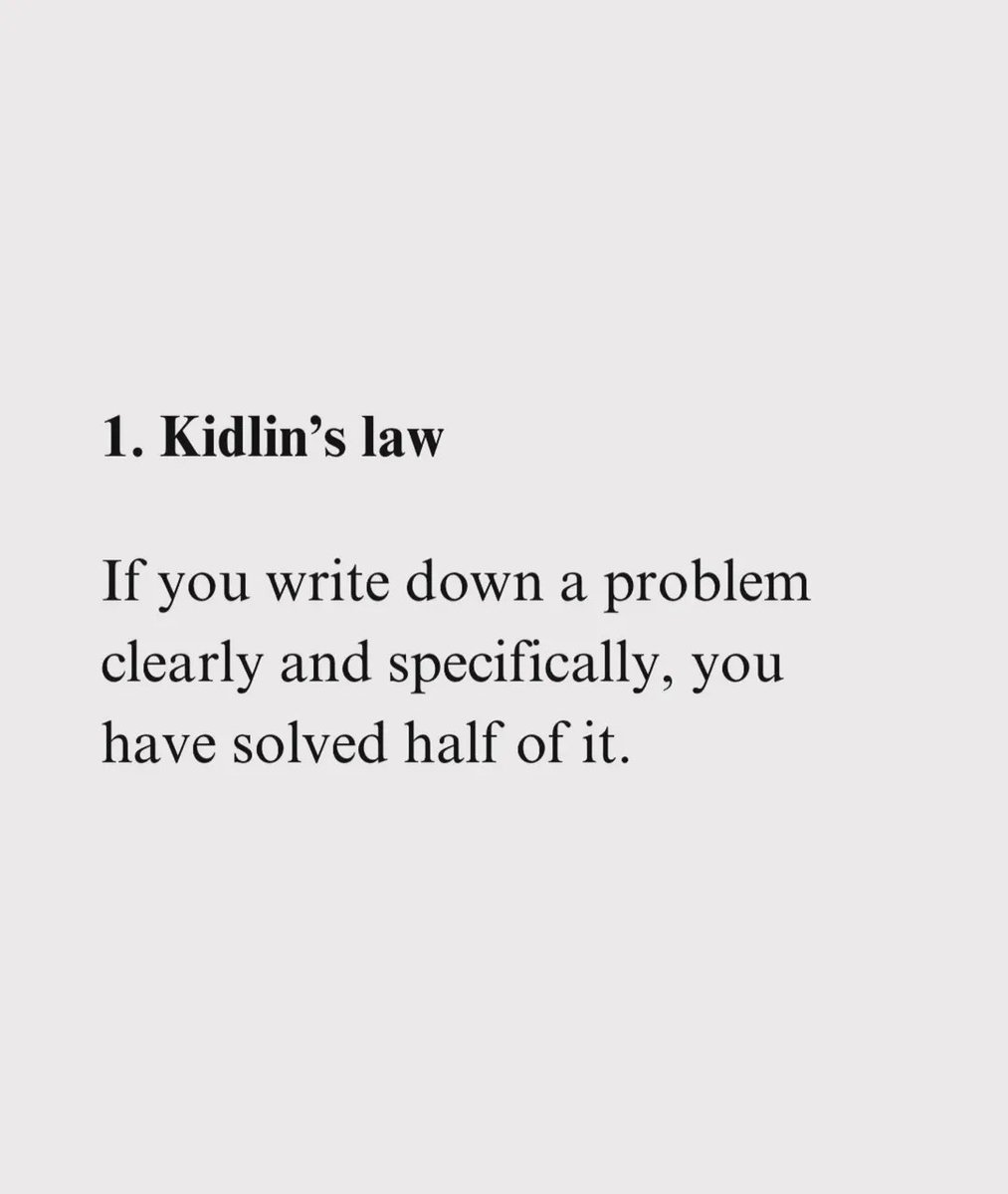 MasteryNotes's tweet photo. 7 laws that give you an unfair advantage:

1. Kidlin's law https://t.co/zPzUptBpzi