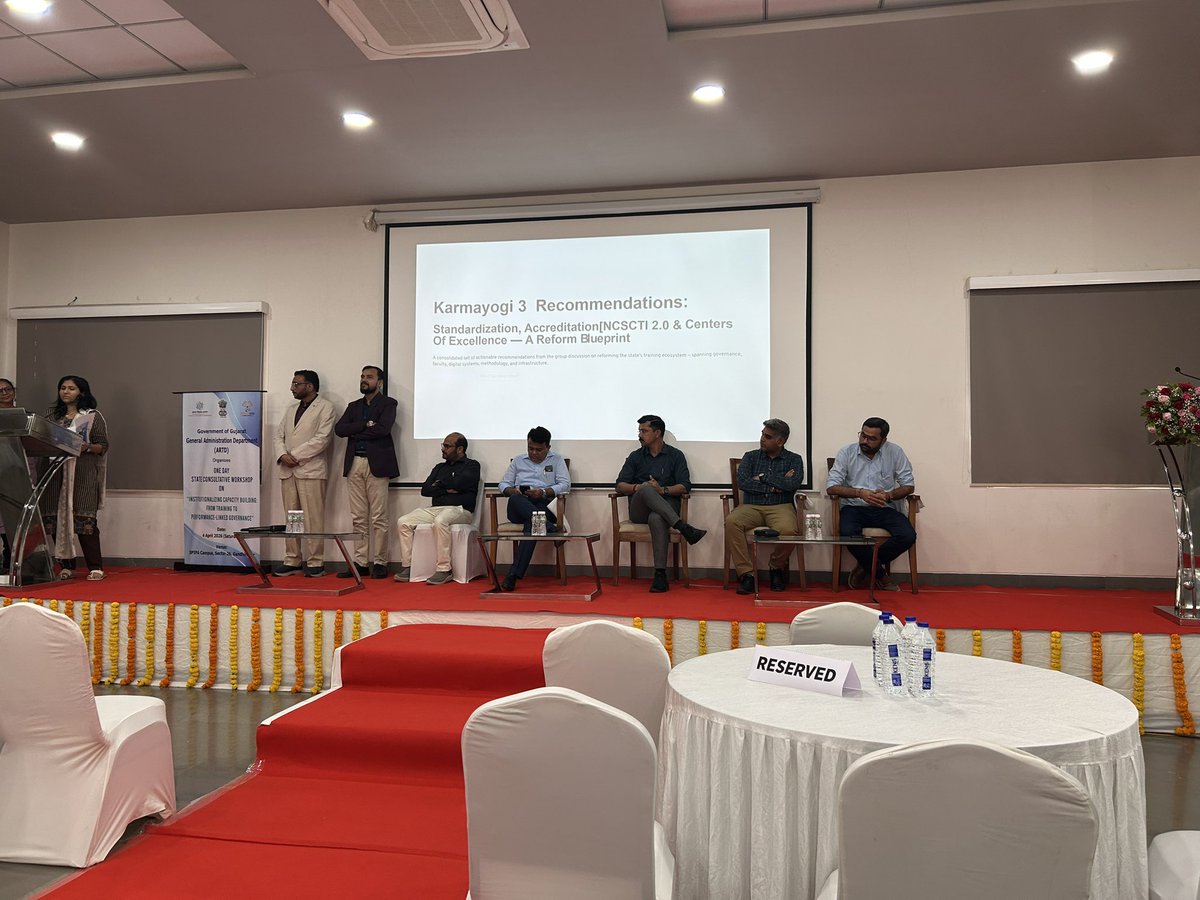 revenuegujarat's tweet photo. Revenue Officials joined the state-level workshop on "Institutionalizing Capacity Building" at SPIPA, Gandhinagar. Department Officials are working on aligning training needs with specific departmental roles to ensure high-performance governance.  
#ViksitBharat2047 #SPIPA https://t.co/fMDZ1XGXCB