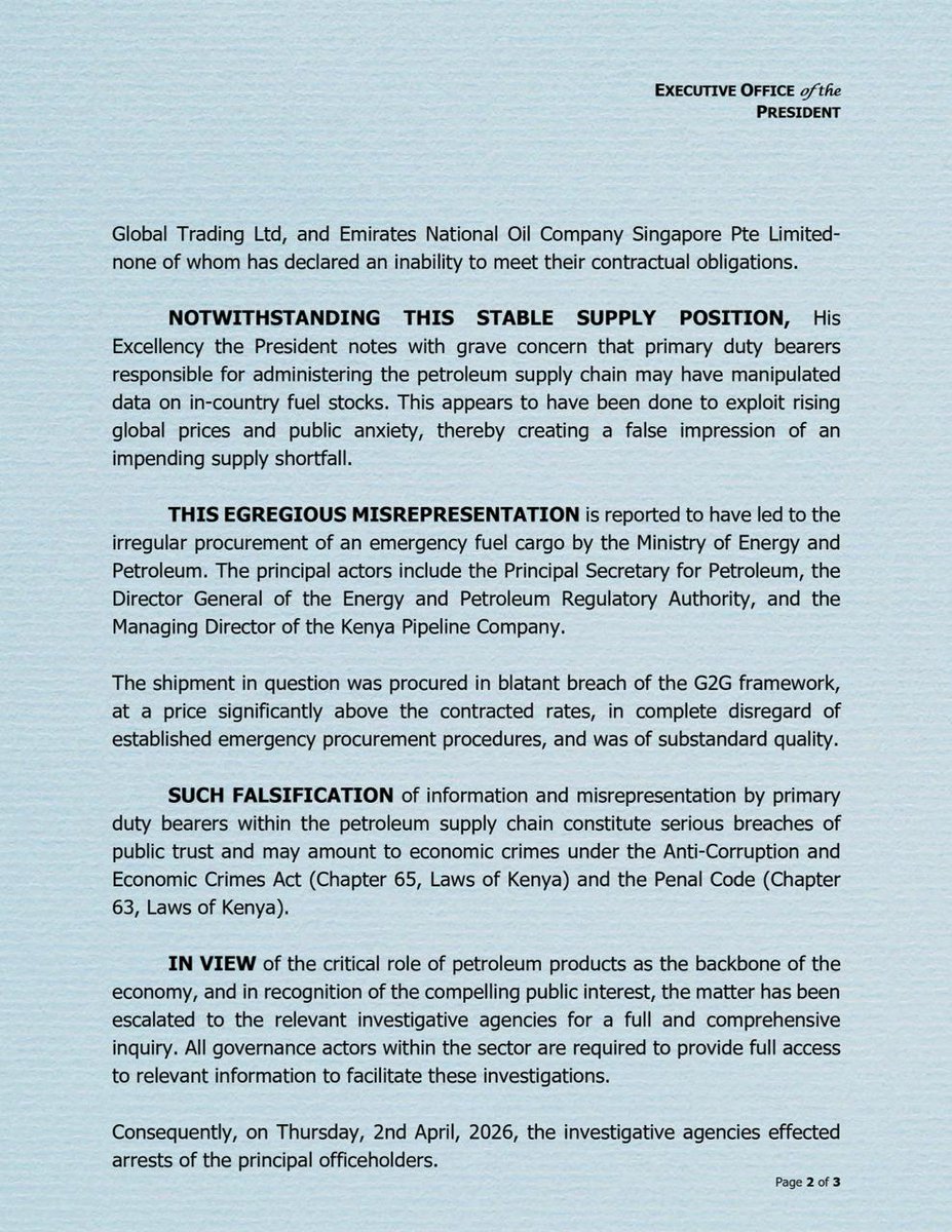 felix koskei tweet media