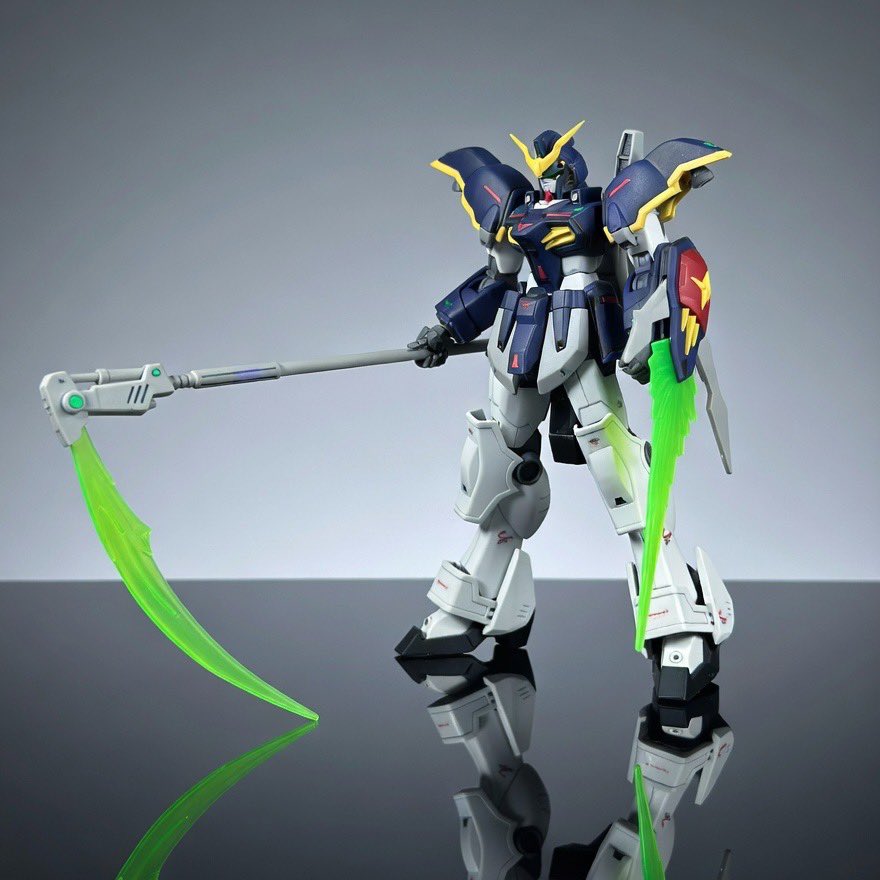 JEEP202411's tweet photo. #ガンプラ 
#ガンダムデスサイズ 

デカール貼り付け＋つや消し吹いて完成。
背景はAI編集。
2枚目は過去作のウイングガンダムとツーショット。 https://t.co/yhOtdBSbeM