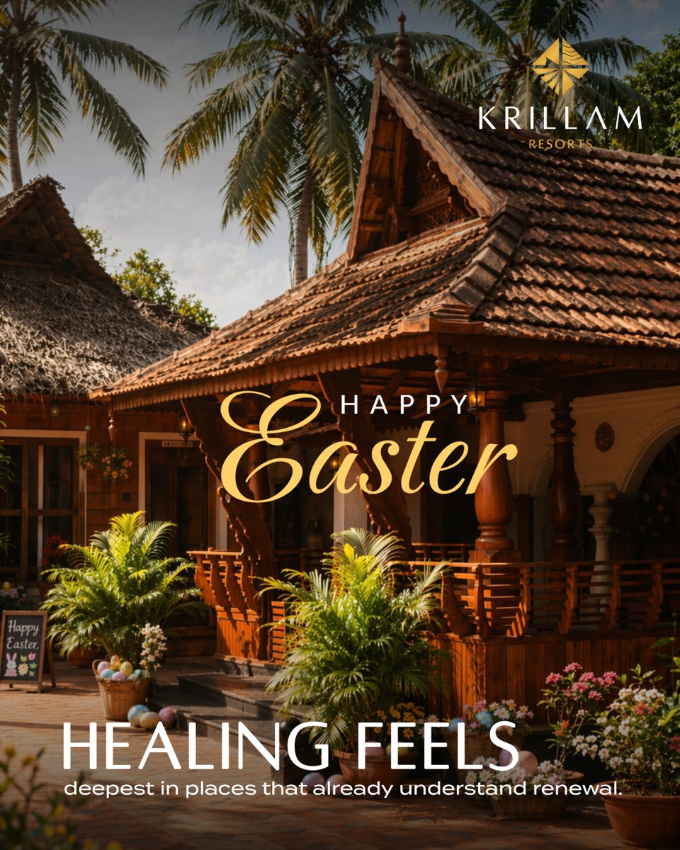 Krillamresorts's tweet photo. Celebrate Easter where every corner feels like a fresh beginning. 
Your perfect getaway awaits at Krillam Resorts.

#KrillamResorts  #HappyEaster #Easter2026 #NewBeginnings #LuxuryStay #ResortLife https://t.co/cD7xpgQSwc