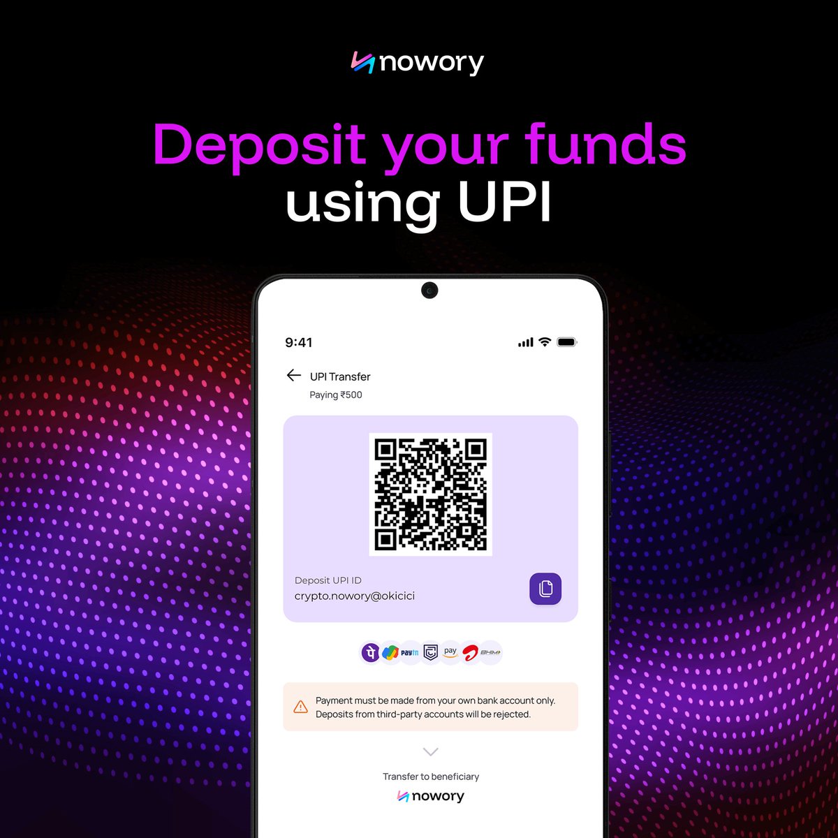 Nowory - Bitcoin in India with EMI tweet media