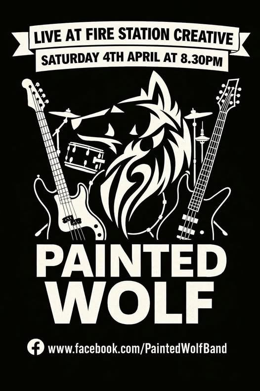 FireStnCreative's tweet photo. Tonight’s the Night – Painted Wolf Live 🔥

Painted Wolf are hitting our stage for the very first time tonight – and it’s shaping up to be a belter. Expect big tunes, loud guitars, and high-energy rock covers that’ll have you singing along from the first note.

⚠️ 18+ after 8pm https://t.co/eflCw9Gm6U