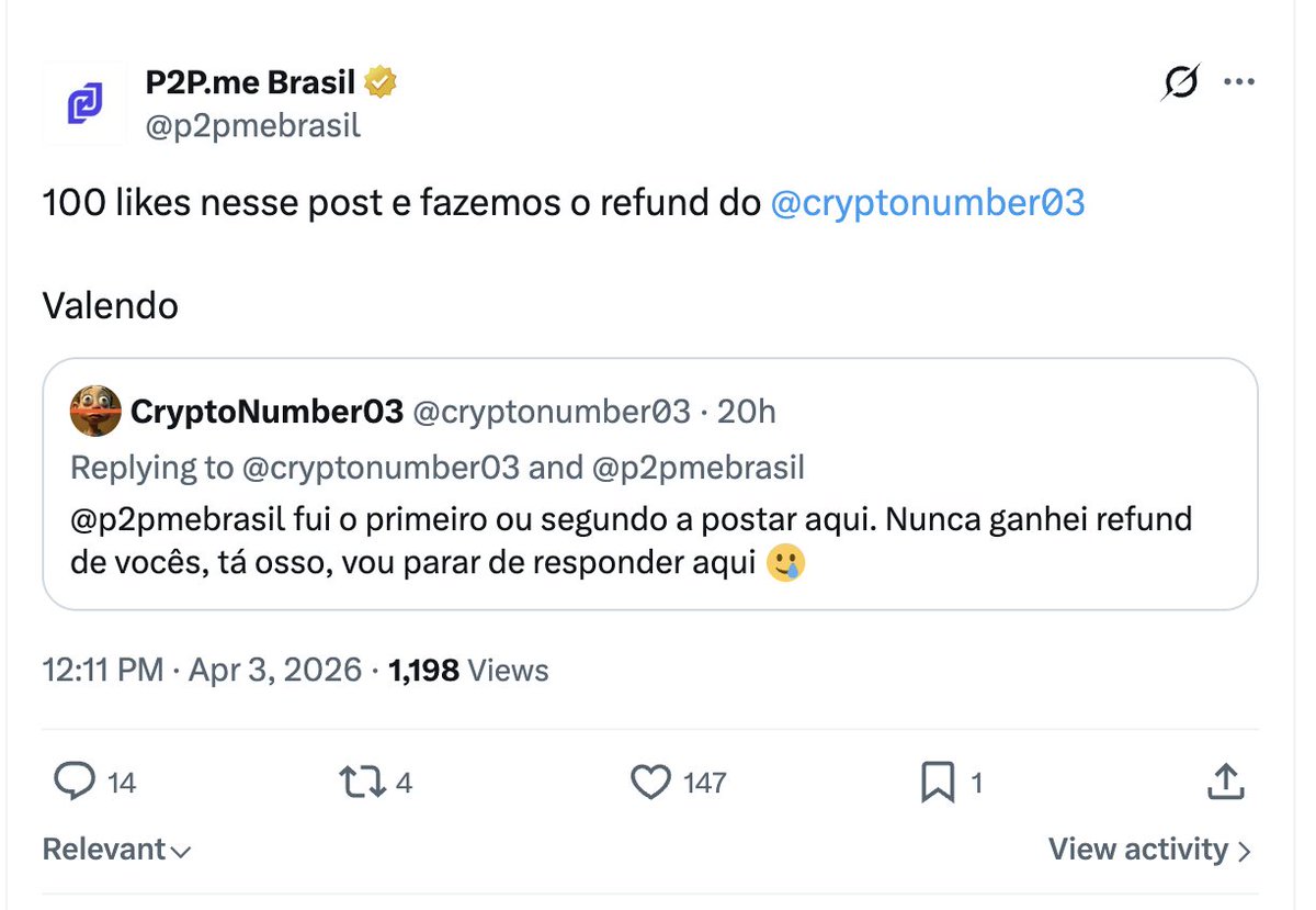 P2P.me Brasil tweet media