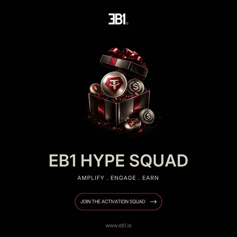 The EB1 Hype Squad is now live.
Want to earn rewards while participating in community activities?

Complete simple tasks.
Earn XP points.
Exchange them for cash rewards. 💰 

Join the movement and start earning today

forms.gle/bJRvfQeuiHkP6F…