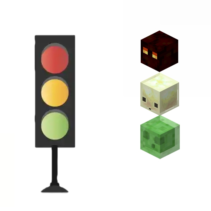 JYN2018X's tweet photo. Traffic lights, but make it Minecraft 🔴🟡🟢 https://t.co/ozS8BBLxcX