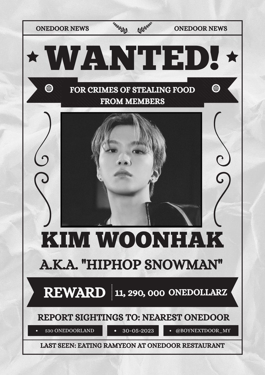 boynextdoor_my's tweet photo. 6️⃣ Wanted‼️

#MyOneDoor #OperationNextDoor #CASE400 https://t.co/6vLmLwYxA8