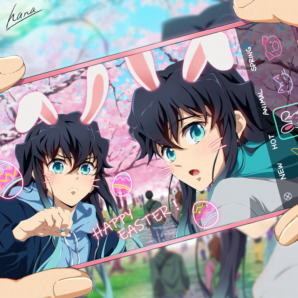 ｢2人ともこっち向いて～！
撮るよー🐰🩵｣

明日から再放送始まりますね♪
楽しみっ❣️