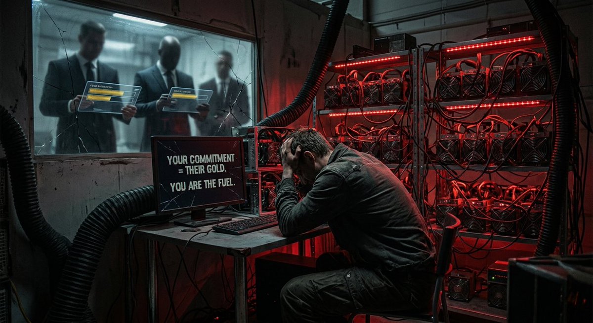 Elruzii01's tweet image. The current mining system loves your "commitment." It loves your electricity bill. It loves your hardware depreciation. Why? Because you’re the one providing the blood, while the architects extract the gold. You’re trapped in a loop of artificial difficulty, chasing tokens backed