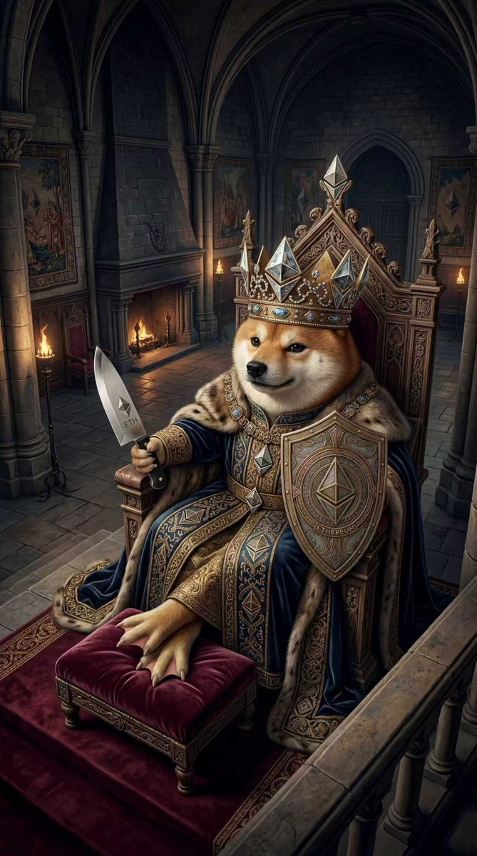Crown of glory, kingdom of ETH.

What the dog doing?🔪🛡️

#我的刀盾 🔷