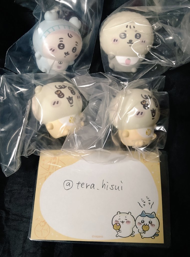 tera_hisui's tweet photo. @note 
【交換】ちいかわ Baby ミニ ソフビ フィギュアコレクション

譲) ラッコ、シーサー、古本屋
求) ハチワレ

都内手渡し、または郵送でお願いいたします。 https://t.co/icSTsxBJAZ