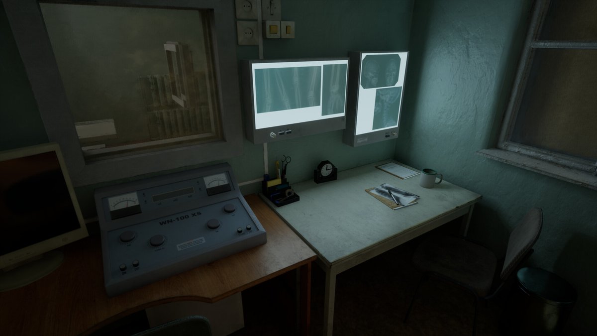 WN_Team's tweet photo. Post-Soviet X-Ray Room (UE 5.6)

New module for the Hospital series. Complete set of Bucky stands, control consoles and medical hardware.

Production-ready assets

Authentic decals

Store: https://t.co/b2HMQW7VHr

#unrealengine #ue5 #gamedev #hospital #xray https://t.co/relluCA9G9