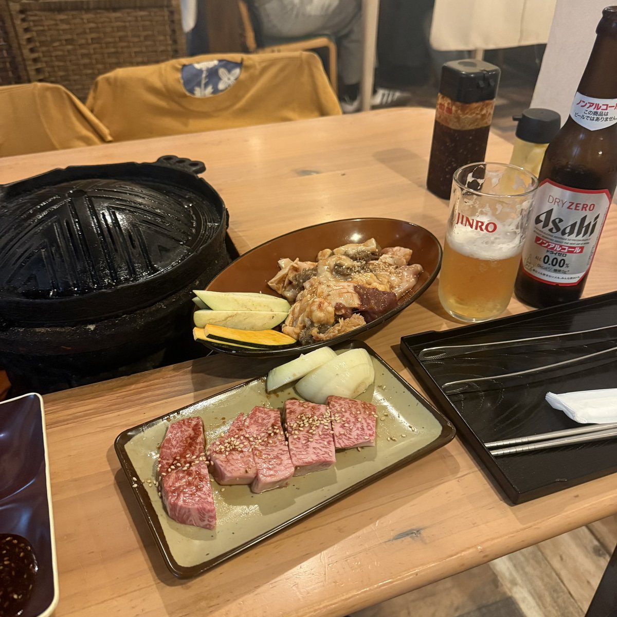 kame_yamo_52ya's tweet image. 昼に豚食ったから夜は牛！
ここ美味いしコスパいい(^o^)
ただ、その代償に凄く煙い(；・ω・)ｹﾞﾌﾝｹﾞﾌﾝ
#日常 #出張 #花巻市 #焼肉 #てっぽう屋