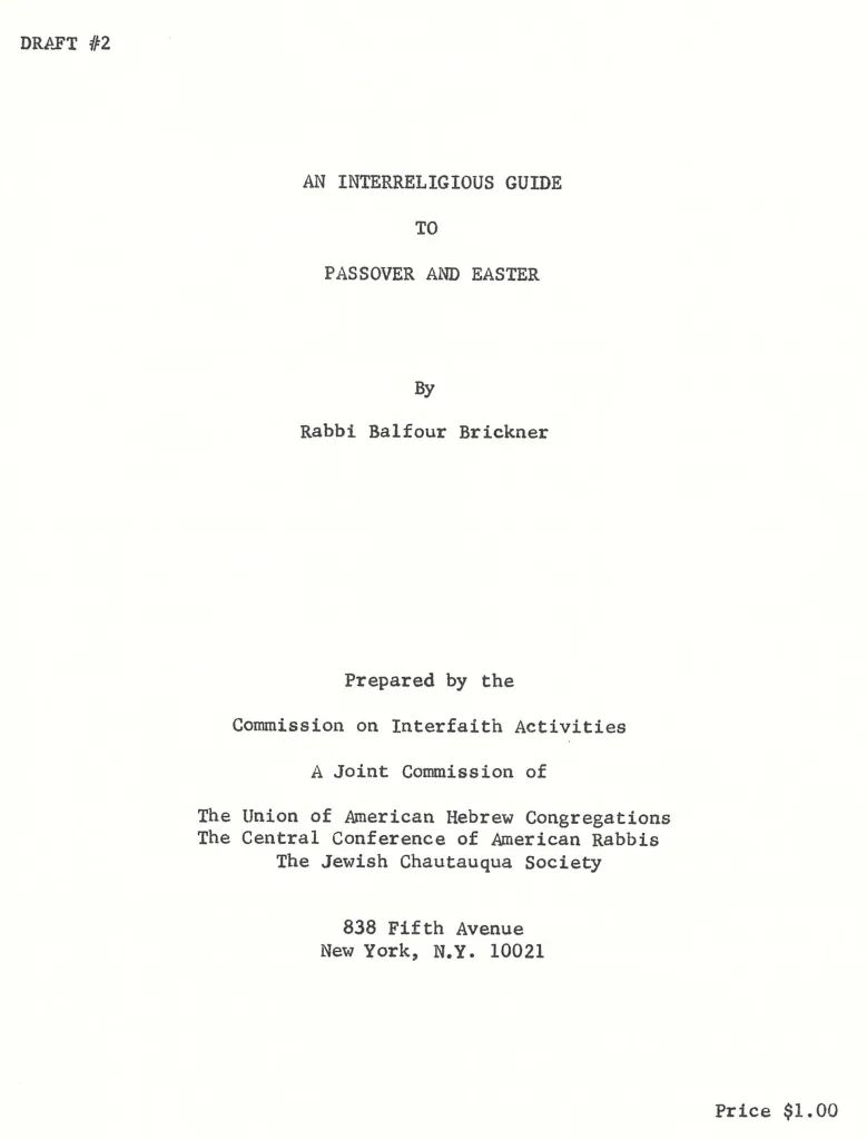 hartleyspecialc's tweet image. We’re lucky to hold many #Jewish and #Interfaith collections here at Southampton, including the papers of Reverend James William Parkes. They include this guide to #Passover and #Easter by his colleague and friend, Rabbi Balfour Brickner.  buff.ly/wfydvap