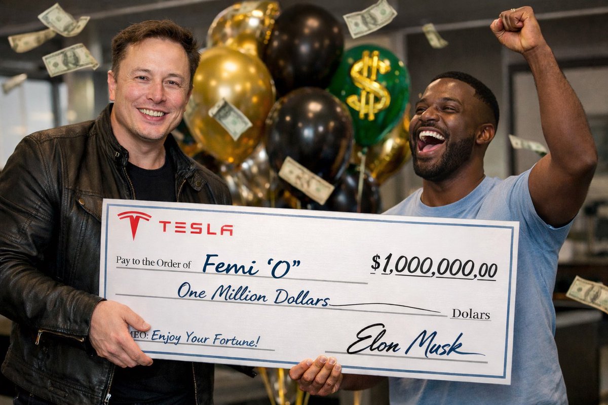 ShaddyFm's tweet photo. I woke up this morning with a wish, and it is if @elonmusk could make me a millionaire $$$. https://t.co/w8281ZCJ0Q