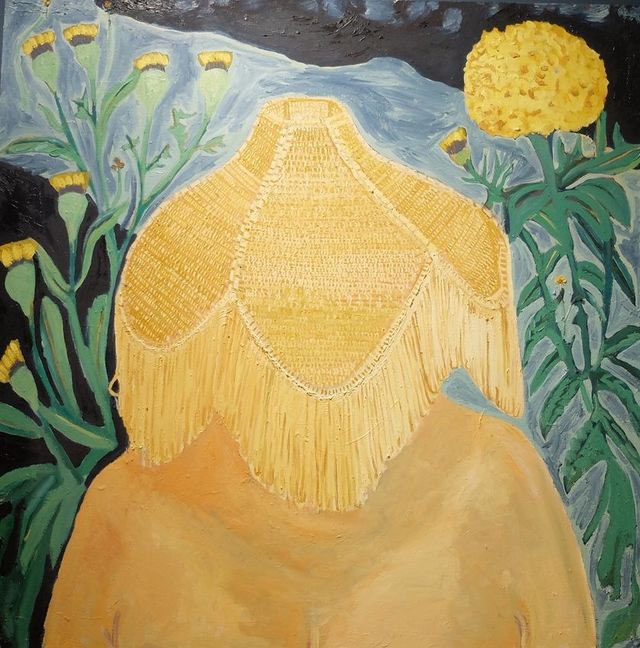 OC_Gallery's tweet photo. Vicky Smith, Self-portrait with a Bedroom Lampshade in a Night-Time Dandelion Garden, 2021, mixed media, 132x132cm.

Part of the artist’s solo show Gairdín Rós | Rose Garden running until 12 April 2026.

We’re open 12-5pm today and tomorrow Sunday. 

https://t.co/AB5SXpnC1l https://t.co/jsW3uVn2zR