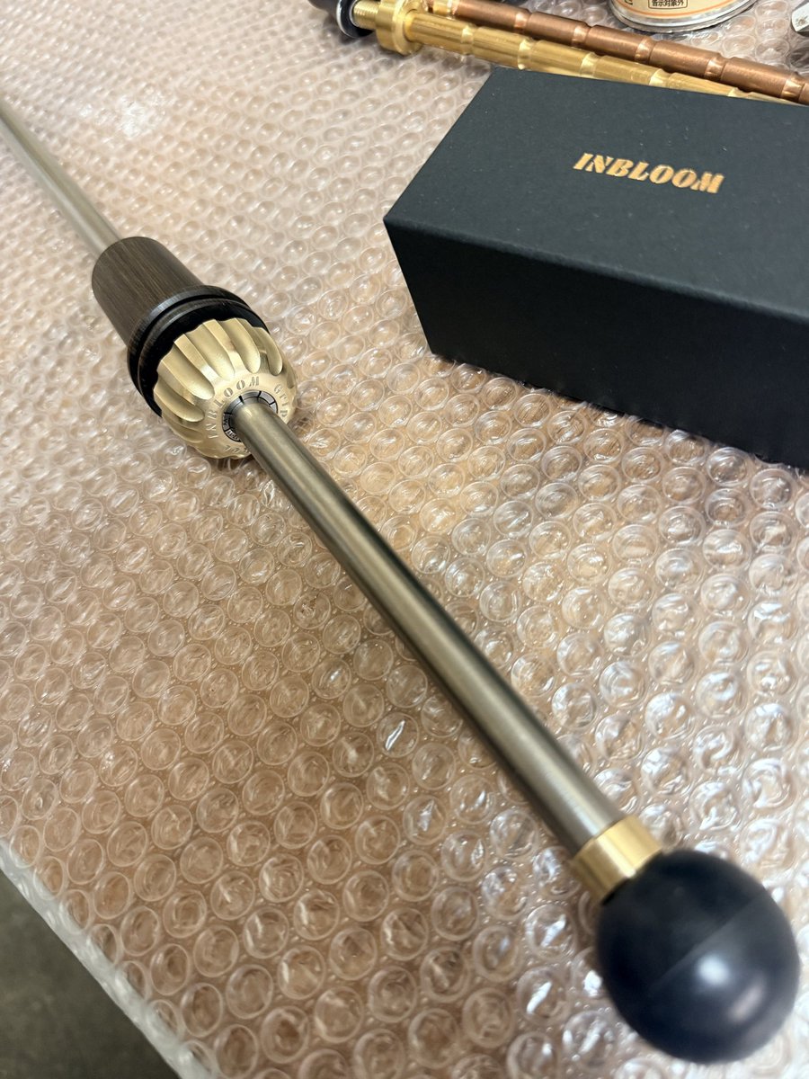 InbloomJapan's tweet photo. グリップソケットとセットで
のオーダー、直径12mmx500mmのエンドピン完成
丸ゴム仕様にしてみました
#GripSocket
#エンドピンソケット
#INBLOOM
#コントラバス https://t.co/oyYb4rKGFG