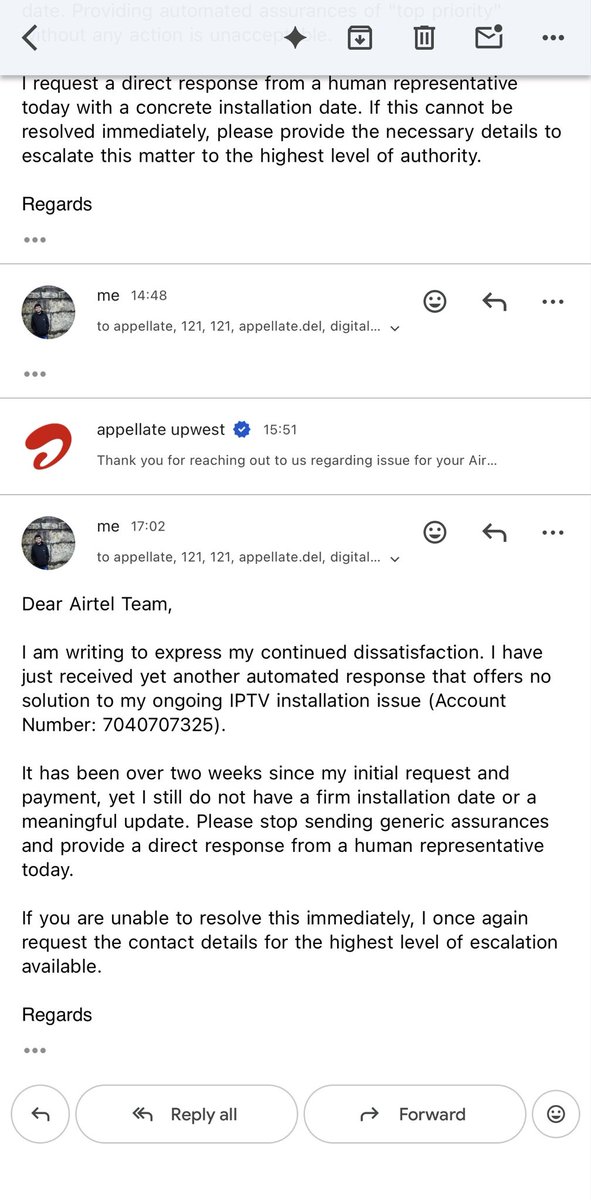 anupkr25's tweet photo. @airtelindia @airtelnews @Airtel_Presence Again received an automated email 
@airtelindia @Airtel_Presence @airtelnews https://t.co/O6DxeJ1TQn